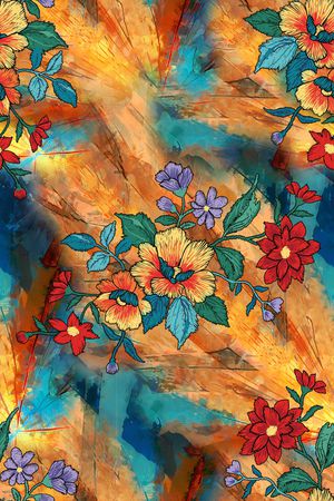 复古印花华亿平台图片