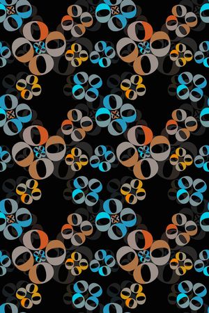 抽象花卉印花华亿平台图片