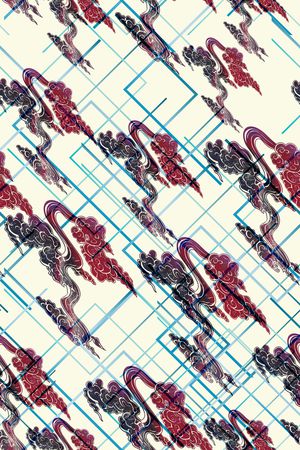 几何印花华亿平台图片