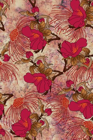 花卉印花华亿平台图片