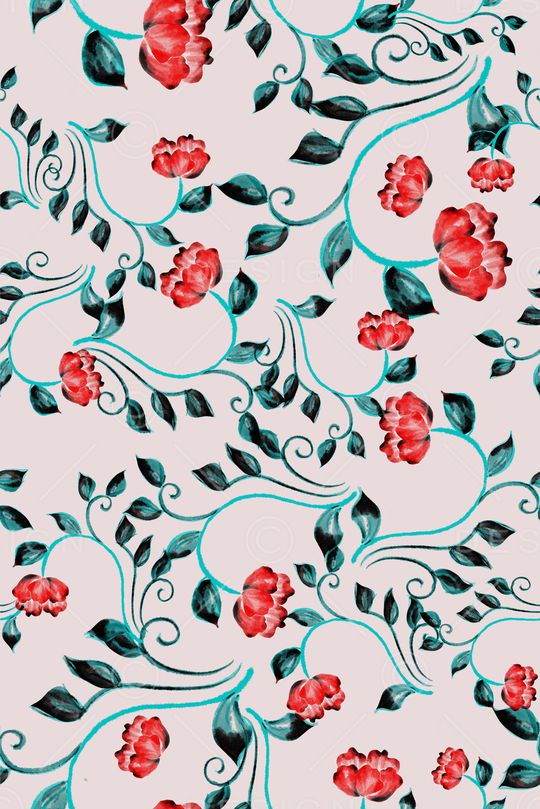 花卉印花华亿平台图片