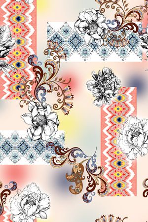 花卉印花华亿平台图片