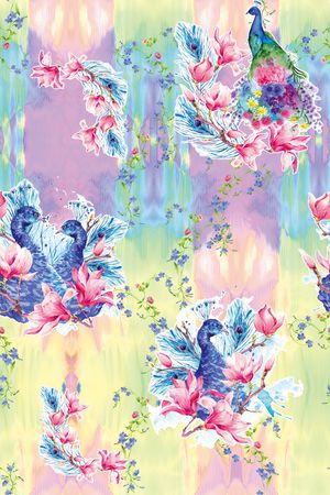 玉兰花印花华亿平台图片