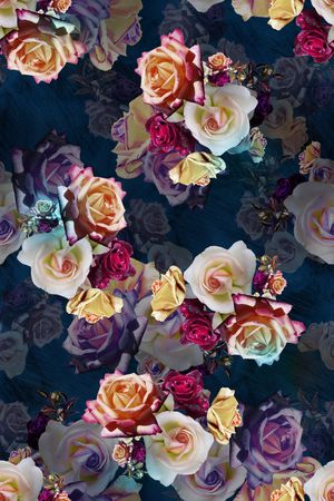 花卉印花华亿平台图片