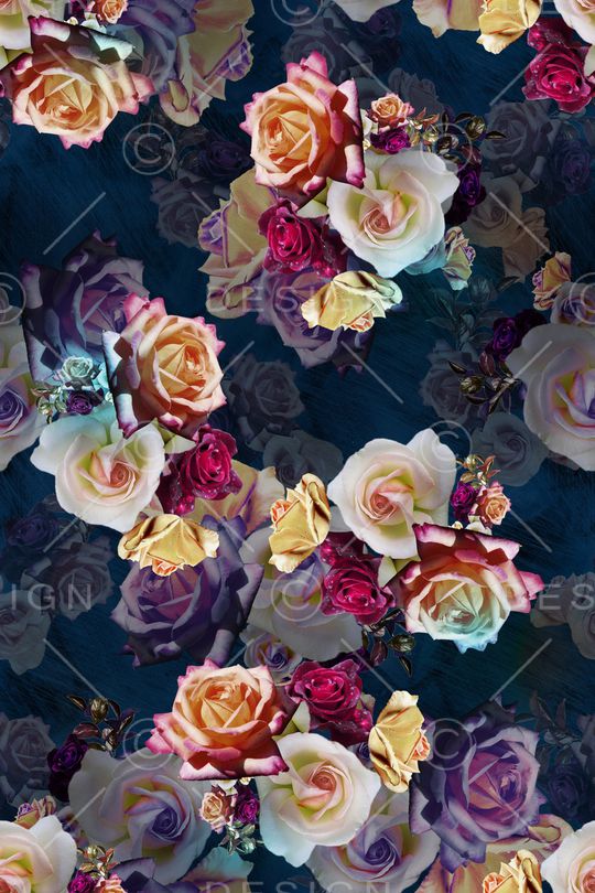 花卉印花华亿平台图片