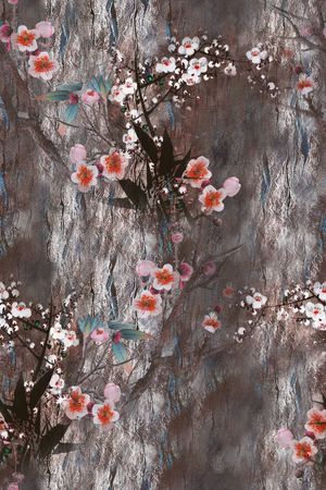 梅花印花华亿平台图片