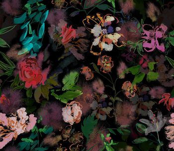 花卉印花华亿平台图片