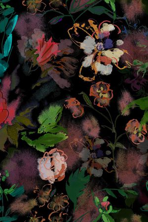 花卉印花华亿平台图片