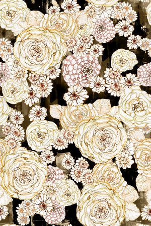 花卉印花华亿平台图片