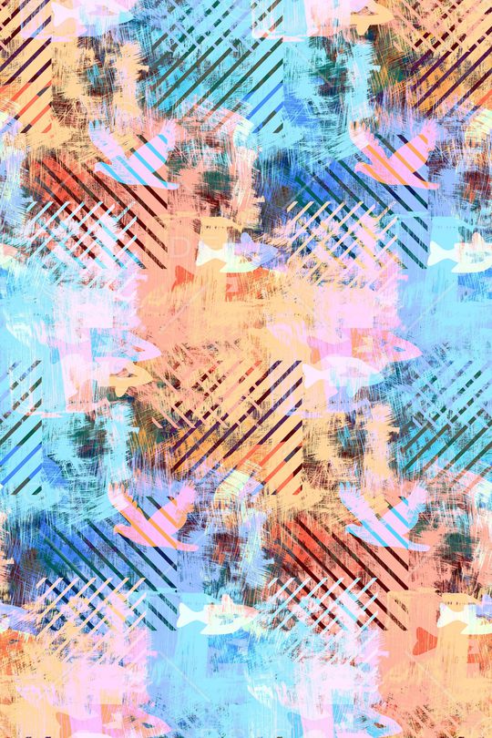 笔触印花华亿平台图片