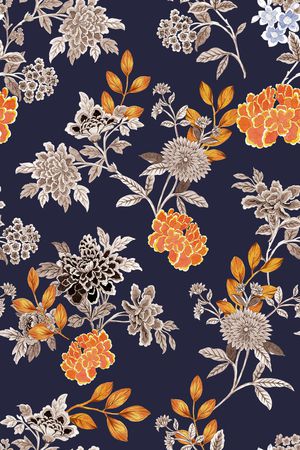 花卉印花华亿平台图片