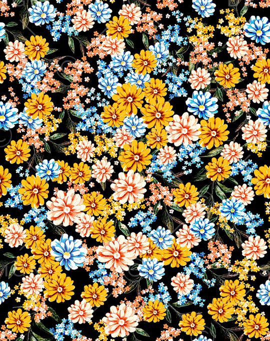 花卉印花华亿平台图片