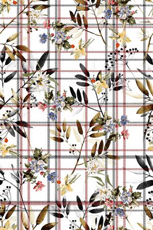 抽象花卉印花华亿平台图片