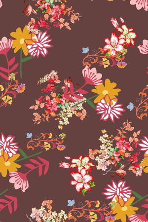 彩底花卉印花华亿平台图片