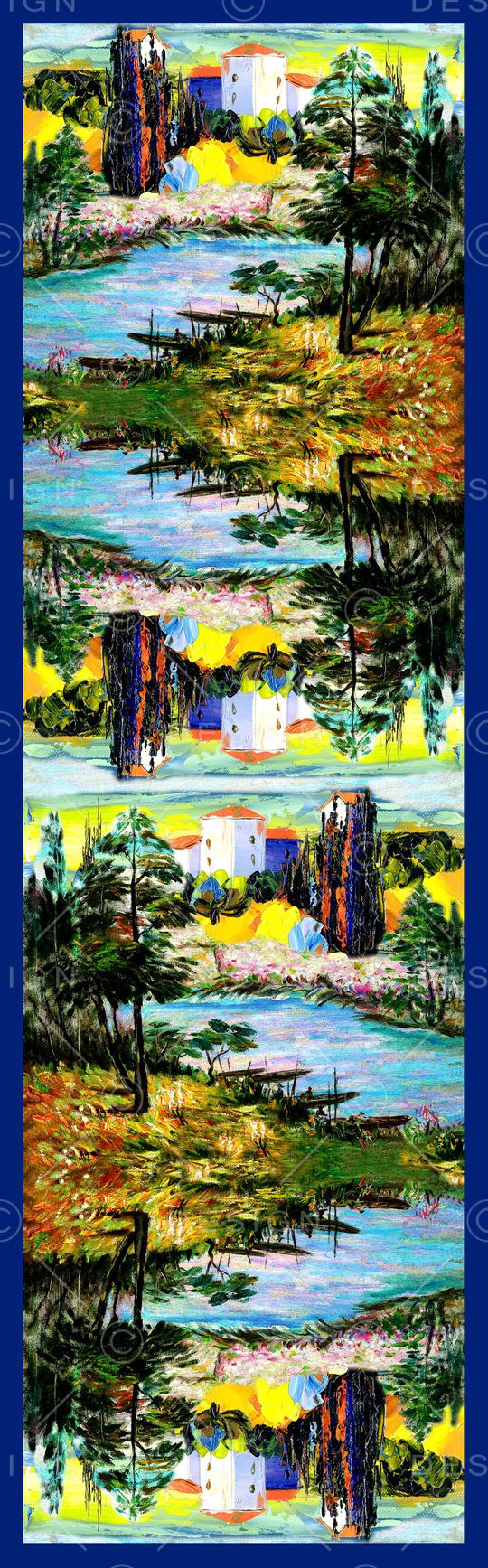 风景定位印花华亿平台图片