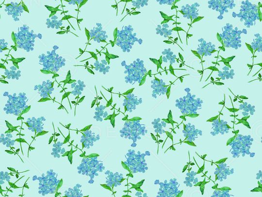 小蓝花印花华亿平台图片