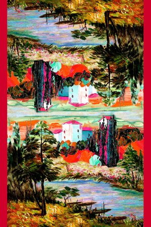 风景定位印花华亿平台图片