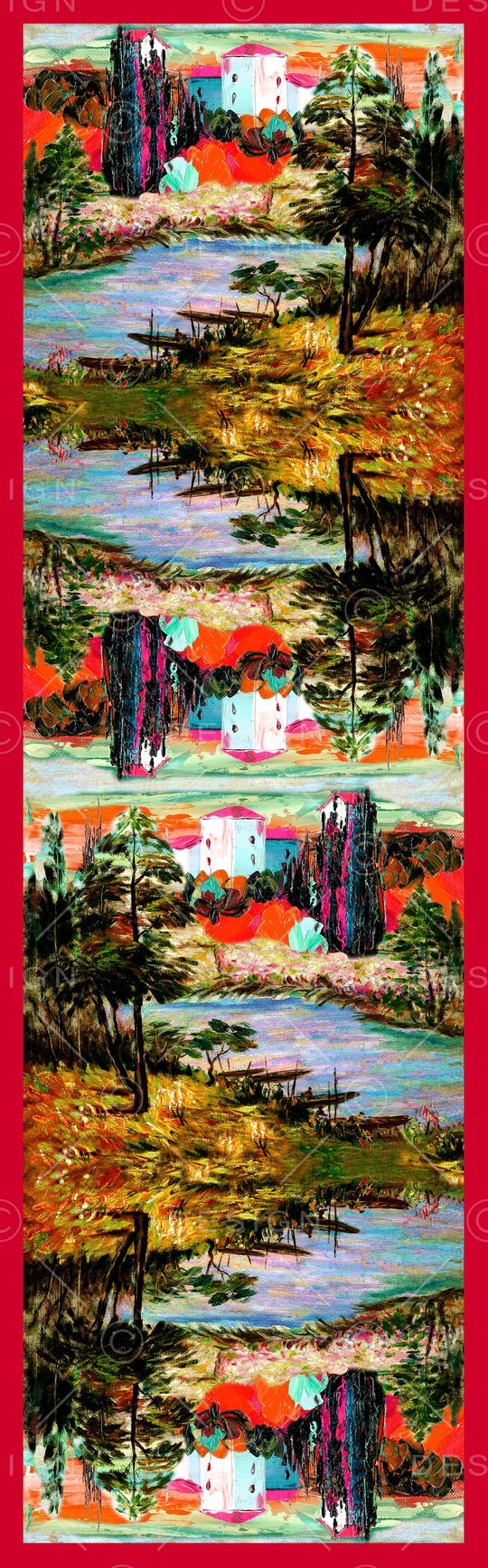 风景定位印花华亿平台图片