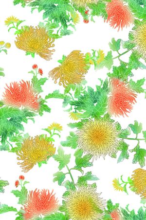 菊花印花华亿平台图片