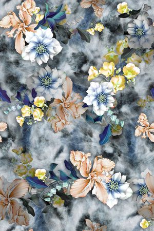 花卉印花华亿平台图片