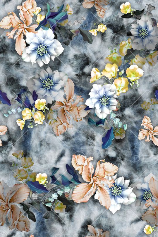 花卉印花华亿平台图片