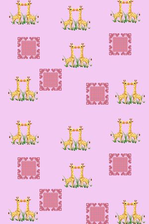 卡通动物印花华亿平台图片