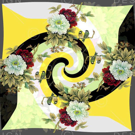 小方巾印花华亿平台图片