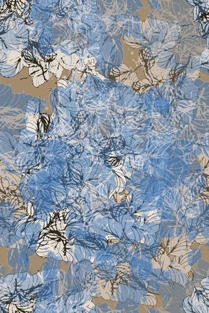 抽象花卉印花华亿平台图片