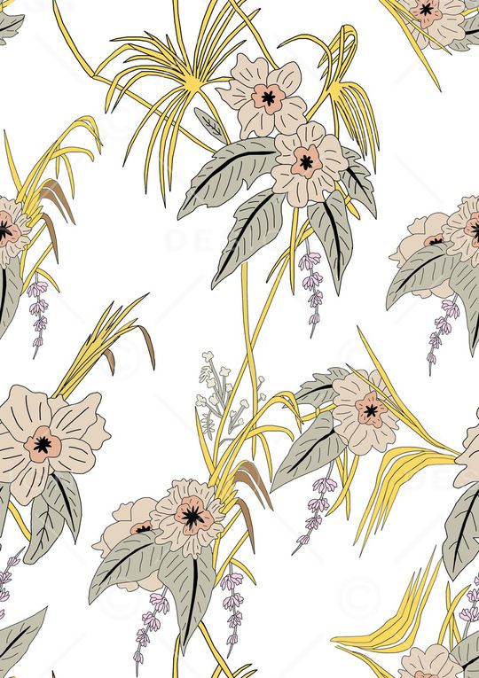 花卉印花华亿平台图片