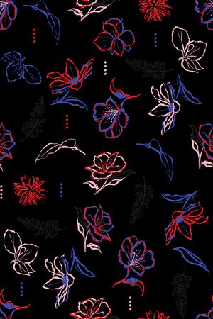 鲜花印花华亿平台图片