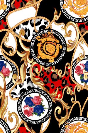 豹纹印花华亿平台图片