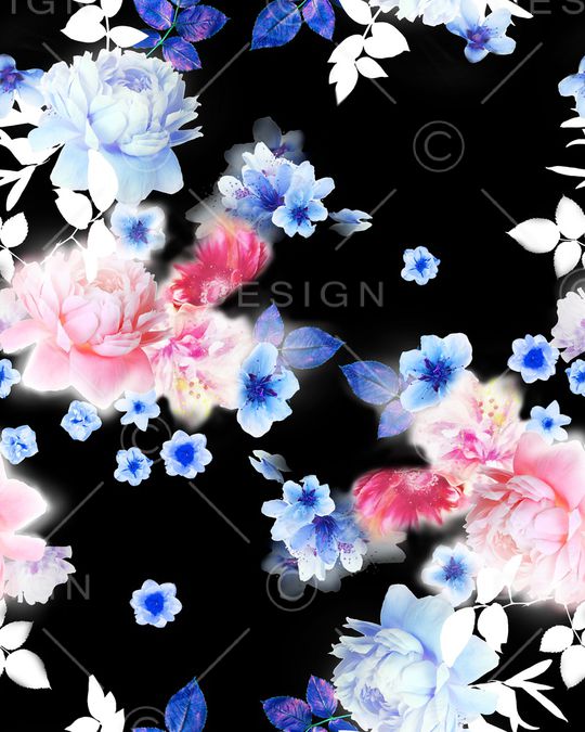 花卉印花华亿平台图片