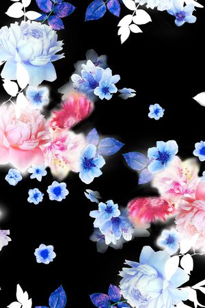 花卉印花华亿平台图片