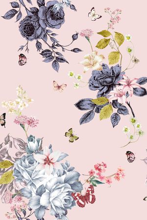 玫瑰花印花华亿平台图片