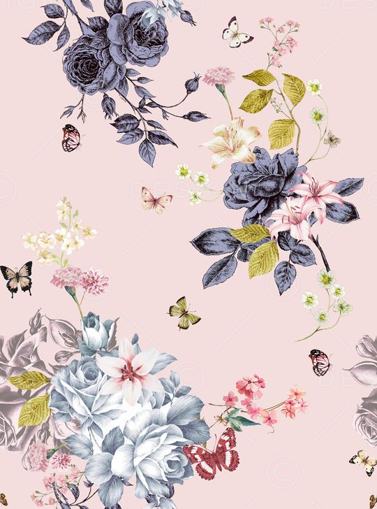 玫瑰花印花华亿平台图片