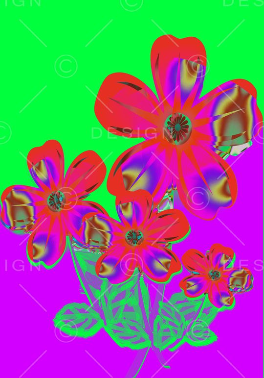 花卉印花华亿平台图片