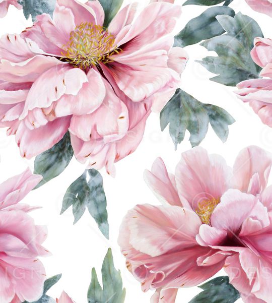 牡丹印花华亿平台图片