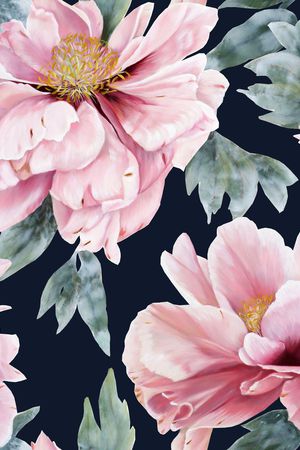 牡丹印花华亿平台图片