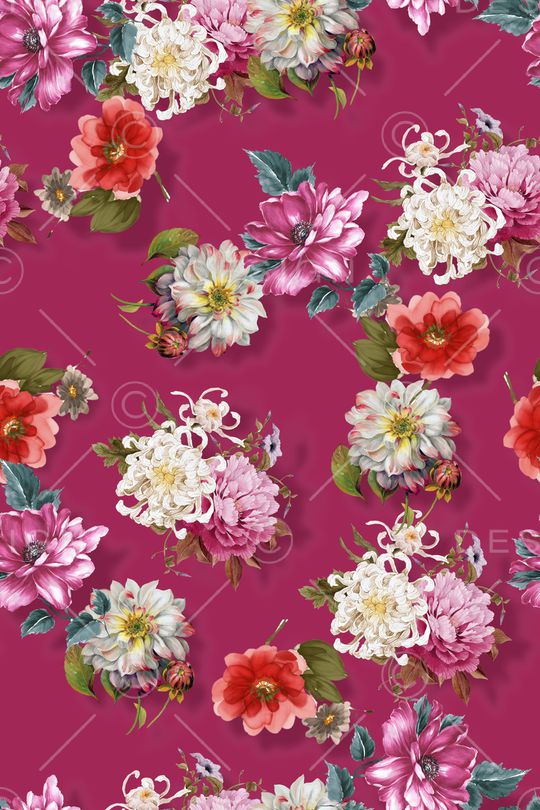 彩底花卉印花华亿平台图片