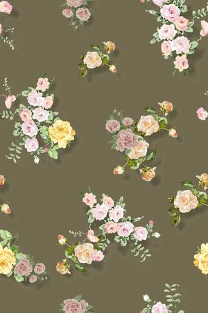 彩底花卉印花华亿平台图片