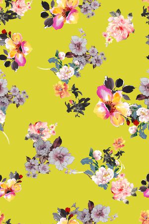 彩底花卉印花华亿平台图片