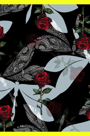 玫瑰花印花华亿平台图片