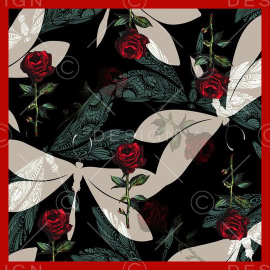 玫瑰花印花华亿平台图片