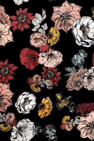 花卉印花华亿平台图片