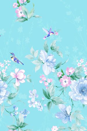 花鸟印花华亿平台图片