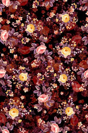 花卉印花华亿平台图片