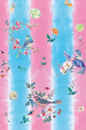 手绘花卉印花华亿平台图片