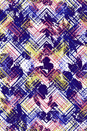 几何花卉印花华亿平台图片