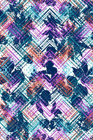 几何花卉印花华亿平台图片