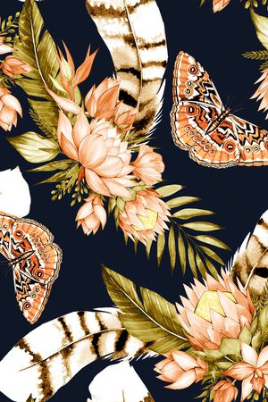 蝴蝶印花华亿平台图片